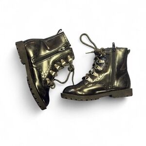 Wonder Nation - Combat Boots - Girls - 12 - Black - Y2K Chunky Lug